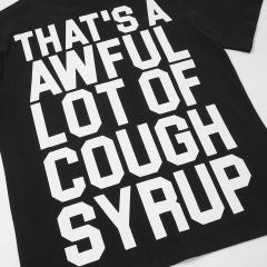 Cough Syrup Green And Blue Contrast Split Demon Face Front Large Stacked Text Slogan Back Oversized Tee 29288677