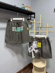 Hip Hop Portrait Graphic Cough Syrup Letter Print Drawstring Casual Street Sweat Shorts 11 colors 29288610