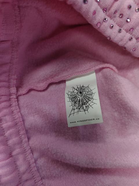 [ON SALE] Pink All Over VVS Rhinestone Straight Leg Sweat Pants