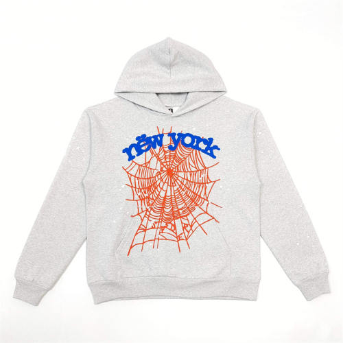 1:1 TOP Quality New York Spider Web Matching Hoodie & Sweatpants Set