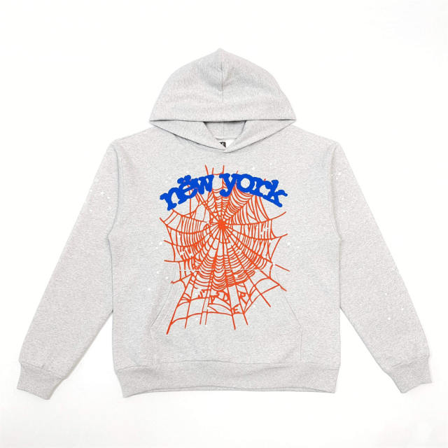 1:1 TOP Quality New York Spider Web Matching Hoodie & Sweatpants Set