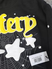 [On Sale] Sp*der Black Yellow Jeffery White Star Spider Web Pullover Hoodie
