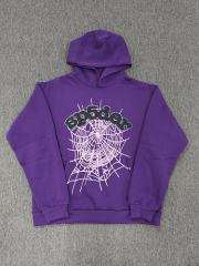 [On Sale] Sp*der Purple Black Rhinestone Spider Web Pullover Hoodie