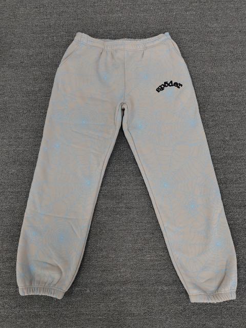 [ON SALE] All Over Light Blue Spider Web Jogger Sweat Pants