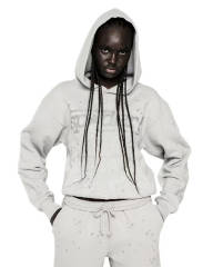 1:1 TOP Quality Gray Fonts Foaming Print Hoodie & Pants Set