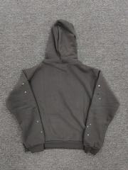 [On Sale] Sp*der Charcoal Grey Green Rhinestone Spider Web Pullover Hoodie