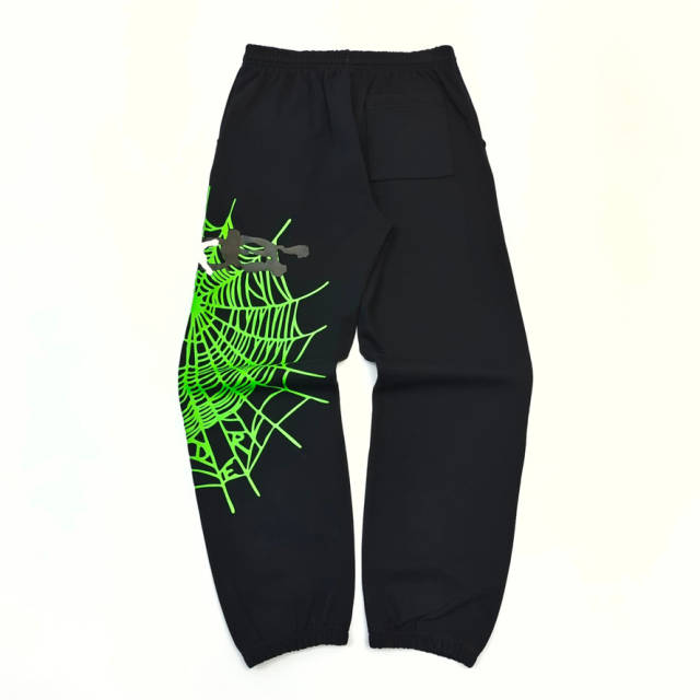 1:1 Quality Green Spider Web Printed Hoodie & Pants Set