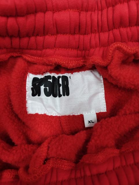 Red Yellow Reverse Arch Raw Hem Sweat Shorts