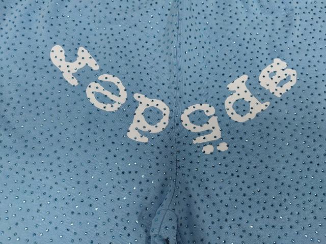 Blue All Over Mini Rhinestone Shorts