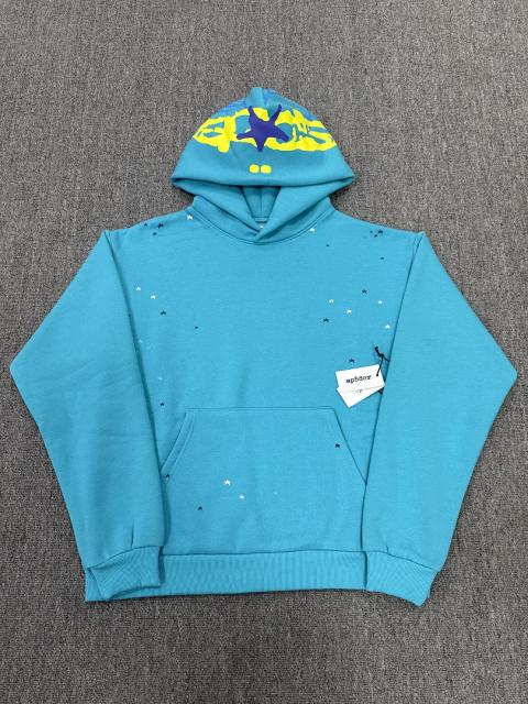 [On Sale] Sp*der Turquoise Multi Color Star Pullover Hoodie