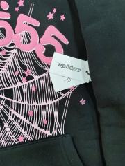 [On Sale] Sp*der Black Pink Double 555 Spider Web Star Pullover Hoodie