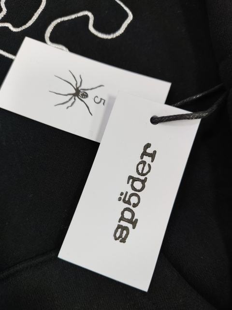 [On Sale] Sp*der Black White Outline Arch Sp5der Plain Pullover Hoodie