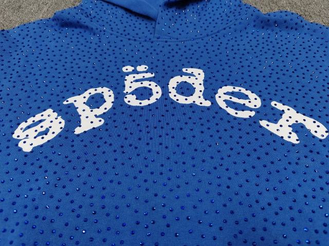 [On Sale] Sp*der All Over VVS Rhinestone Pullover Hoodie