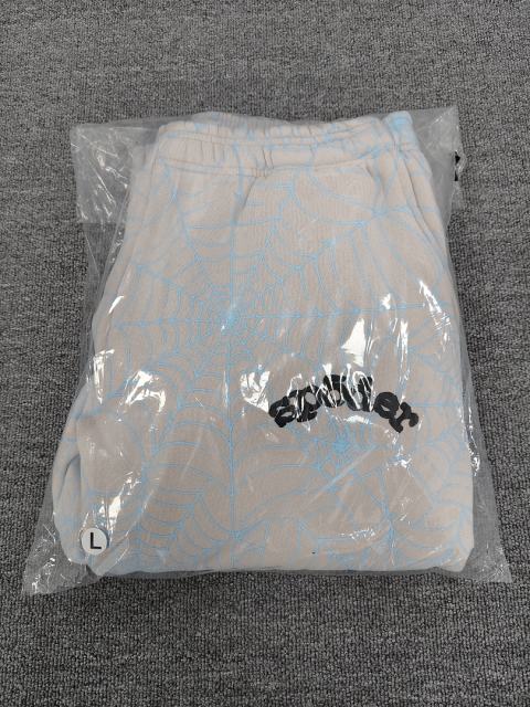 [ON SALE] All Over Light Blue Spider Web Jogger Sweat Pants