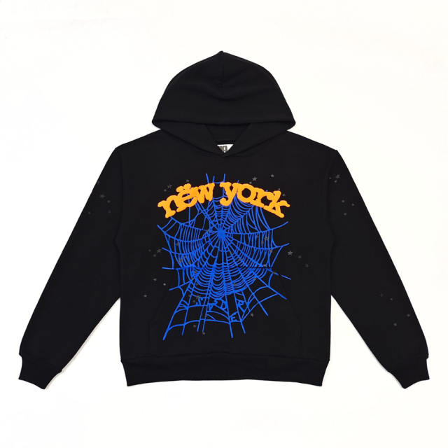1:1 TOP Quality New York Spider Web Graphic Pullover Hoodie