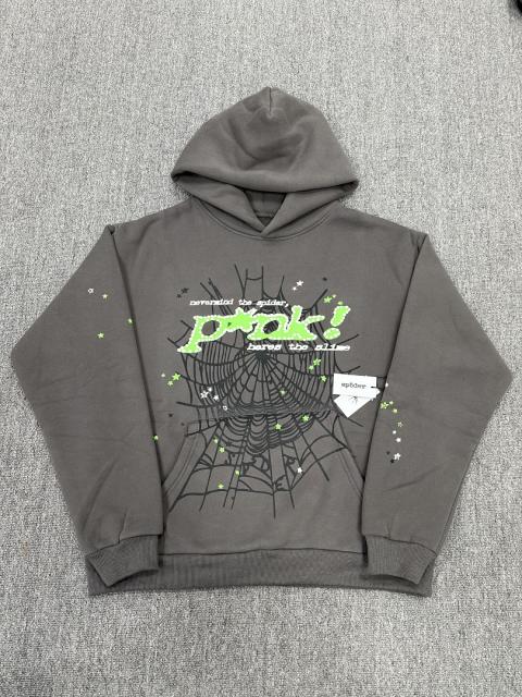 [ON SALE]1:1 Quality Spider Worldwide Sp*der Hoodie Pants Tracksuit Gray