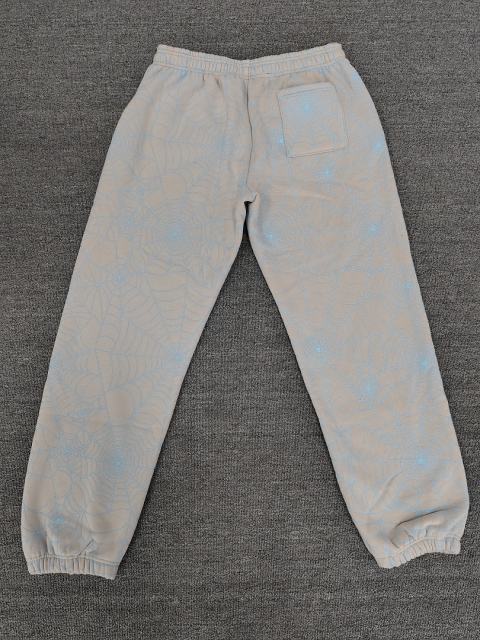 [ON SALE] All Over Light Blue Spider Web Jogger Sweat Pants
