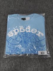 1:1 Top Quality Baby Blue White Foam Matching Blue Spider Web Short Sleeve T-Shirt