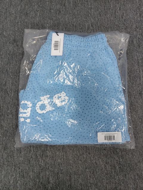 Blue All Over Mini Rhinestone Shorts