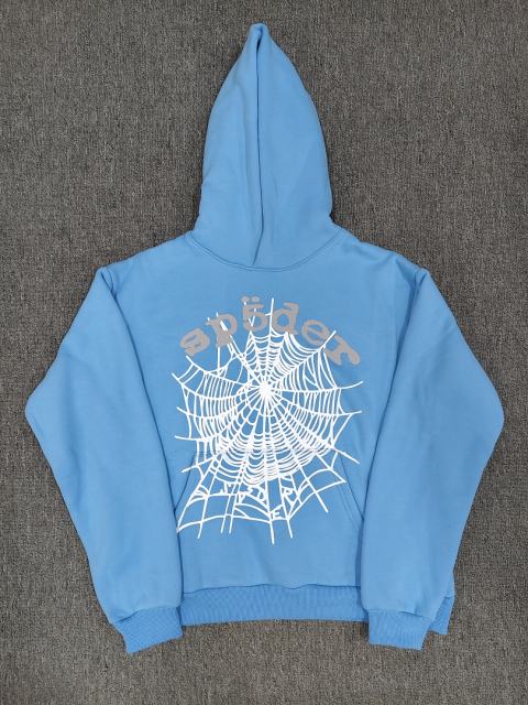 [On Sale] Sp*der Light Blue White Spider Web Pullover Hoodie