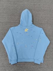 [On Sale] Sp*der Light Blue Star Rhinestone Spider Web Hoodie