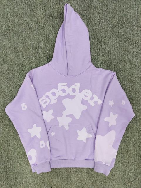 [On Sale] Sp*der Light Purple Tonal Bubble Star Hoodie