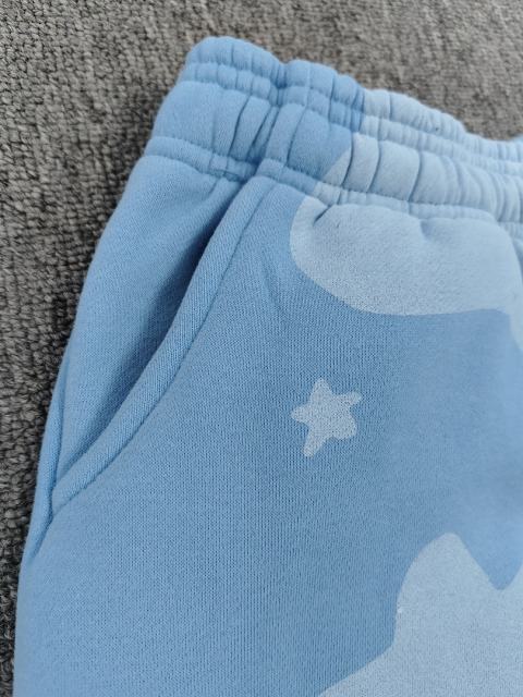[ON SALE]Light Blue Tonal Bubble Star Jogger Sweatpants
