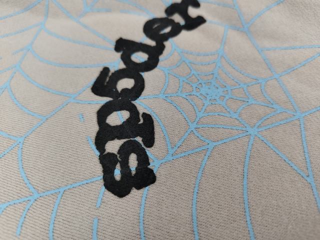 [ON SALE] All Over Light Blue Spider Web Jogger Sweat Pants