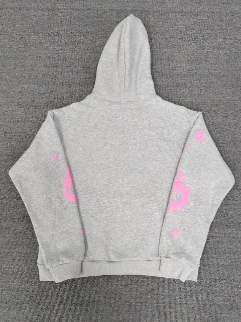 [On Sale] Sp*der Heather Grey Pink Bubble Star Foam Print Hoodie