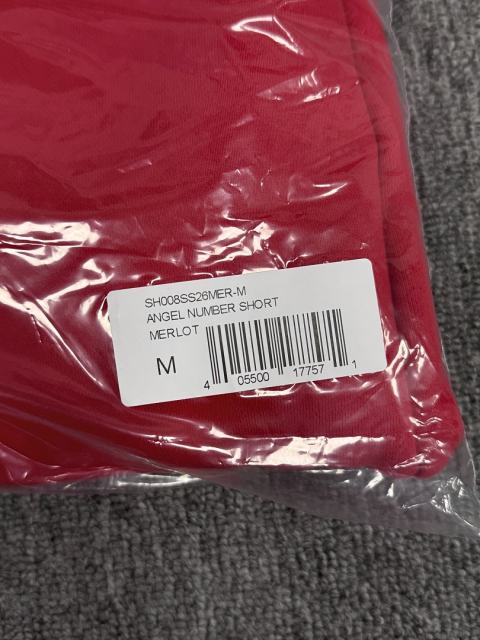 Red Double Reversed Number 5 Star Speckle Sweat Shorts