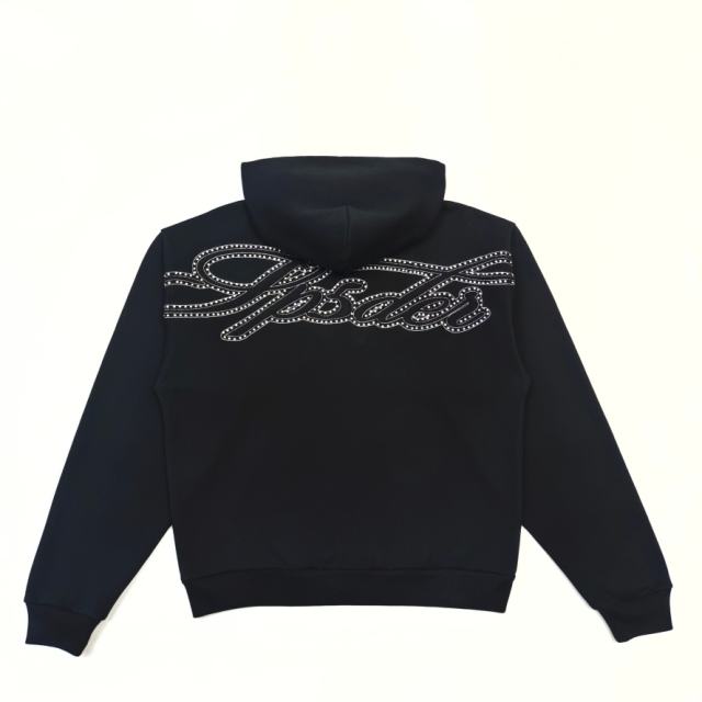 1:1 TOP Quality 3D Letter Rhinestone Zipper Hoodie & Pants Set