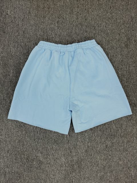 Light White Chenille Reversed Arch Sweat Shorts
