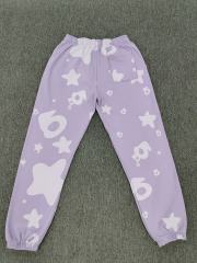 [ON SALE]Light Purple Tonal Bubble Star Jogger Sweatpants