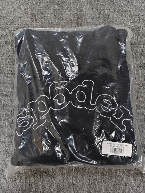 [On Sale] Sp*der Black White Outline Arch Sp5der Plain Pullover Hoodie