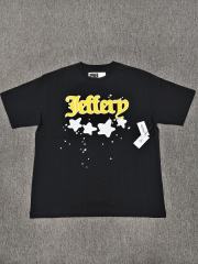 1:1 Top Quality Black Yellow Foam Jeffery White Shooting Star Short Sleeve T-Shirt