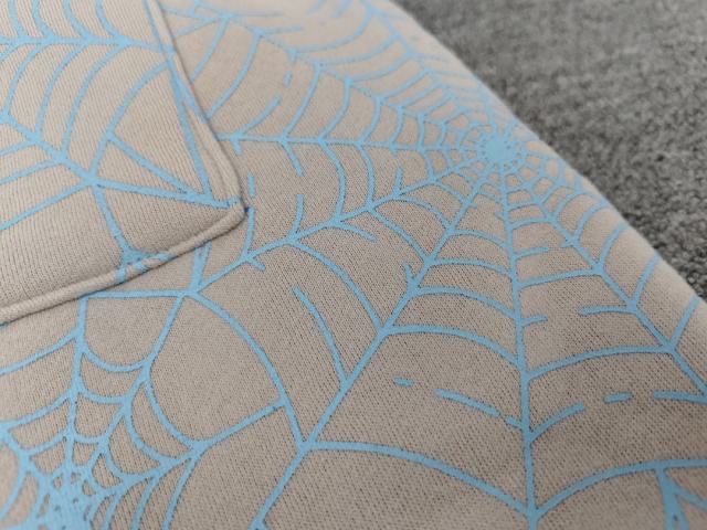 [ON SALE] All Over Light Blue Spider Web Jogger Sweat Pants