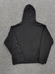 [On Sale] Sp*der Black White Chenille Multi-Color Star Spider Web Pullover Hoodie