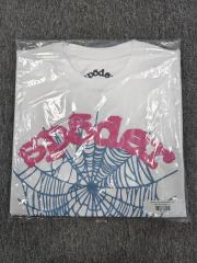 1:1 Top Quality White Pink Foam Blue Spider Web Short Sleeve T-Shirt