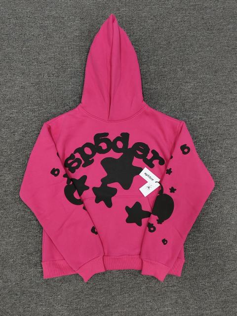 [On Sale] Sp*der Pink Black Bubble Star Pullover Hoodie