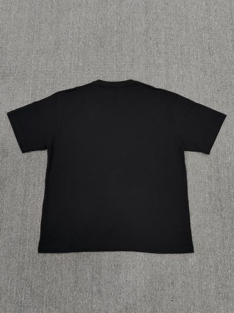 1:1 Top Quality Black White Spray Texture SPS Web 555 Short Sleeve T-Shirt