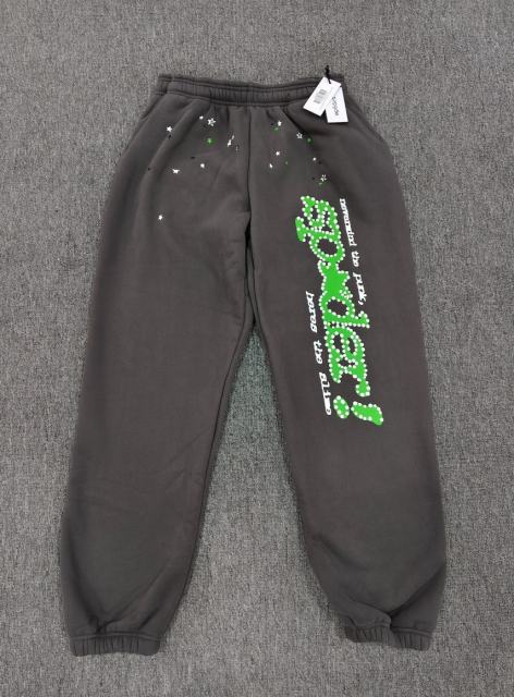 [ON SALE]1:1 Quality Spider Worldwide Sp*der Hoodie Pants Tracksuit Gray