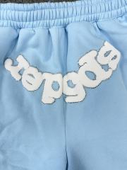Light White Chenille Reversed Arch Sweat Shorts