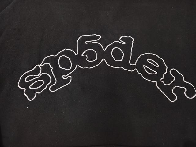 [On Sale] Sp*der Black White Outline Arch Sp5der Plain Pullover Hoodie