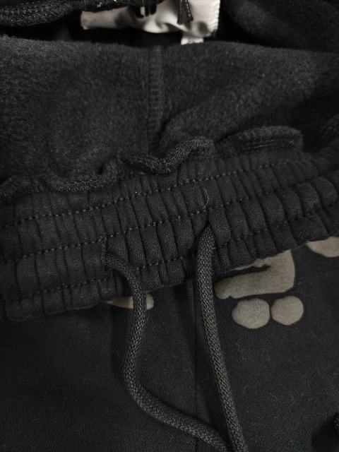 Black Tonal Grey Reversed Arch Sp5der Sweat Shorts