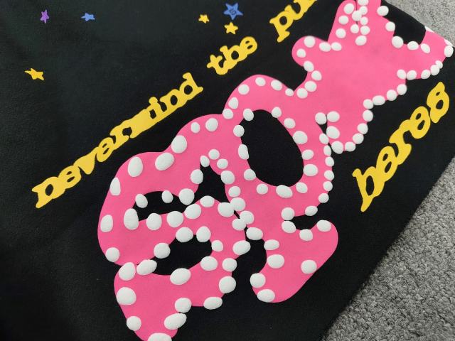 Black Pink Dot Outline Multi-Color Star Sweat Shorts