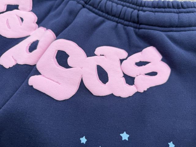 [ON SALE] Navy Light Pink Foam Star Jogger Sweat Pants