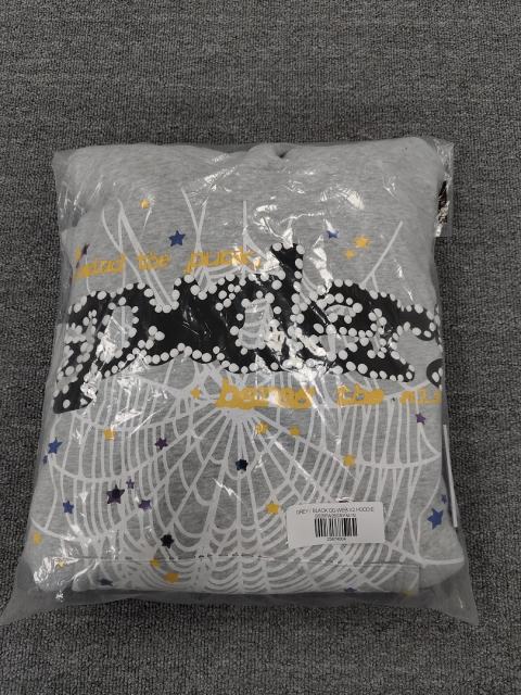 [On Sale] Sp*der Heather Grey Star Spider Web Hoodie