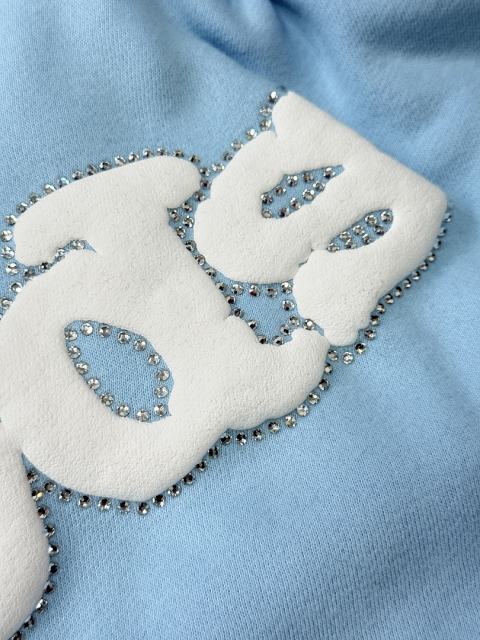 Light White Chenille Reversed Arch Sweat Shorts