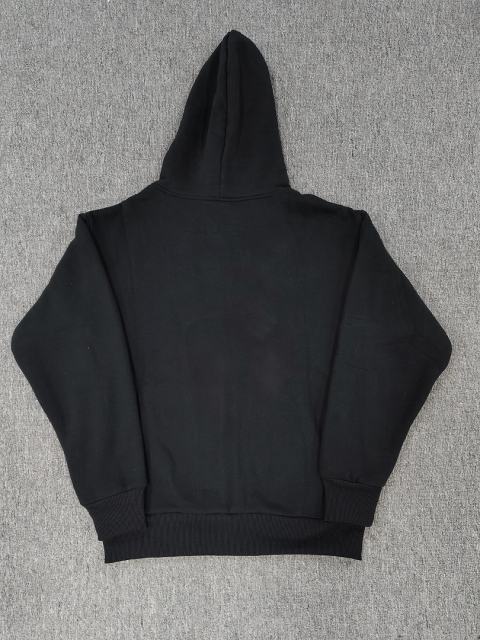 1:1 Quality Studded Logo Black Print hoodie