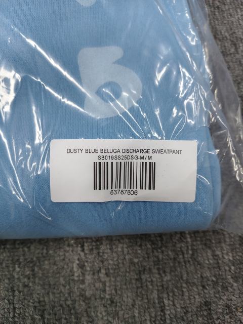 [ON SALE]Light Blue Tonal Bubble Star Jogger Sweatpants
